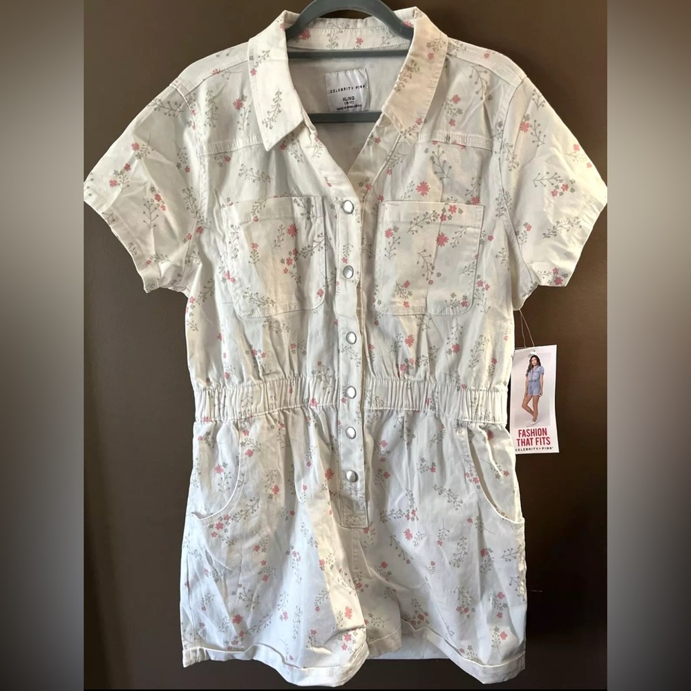 Celebrity Pink Juniors Boiler Suit in White Floral